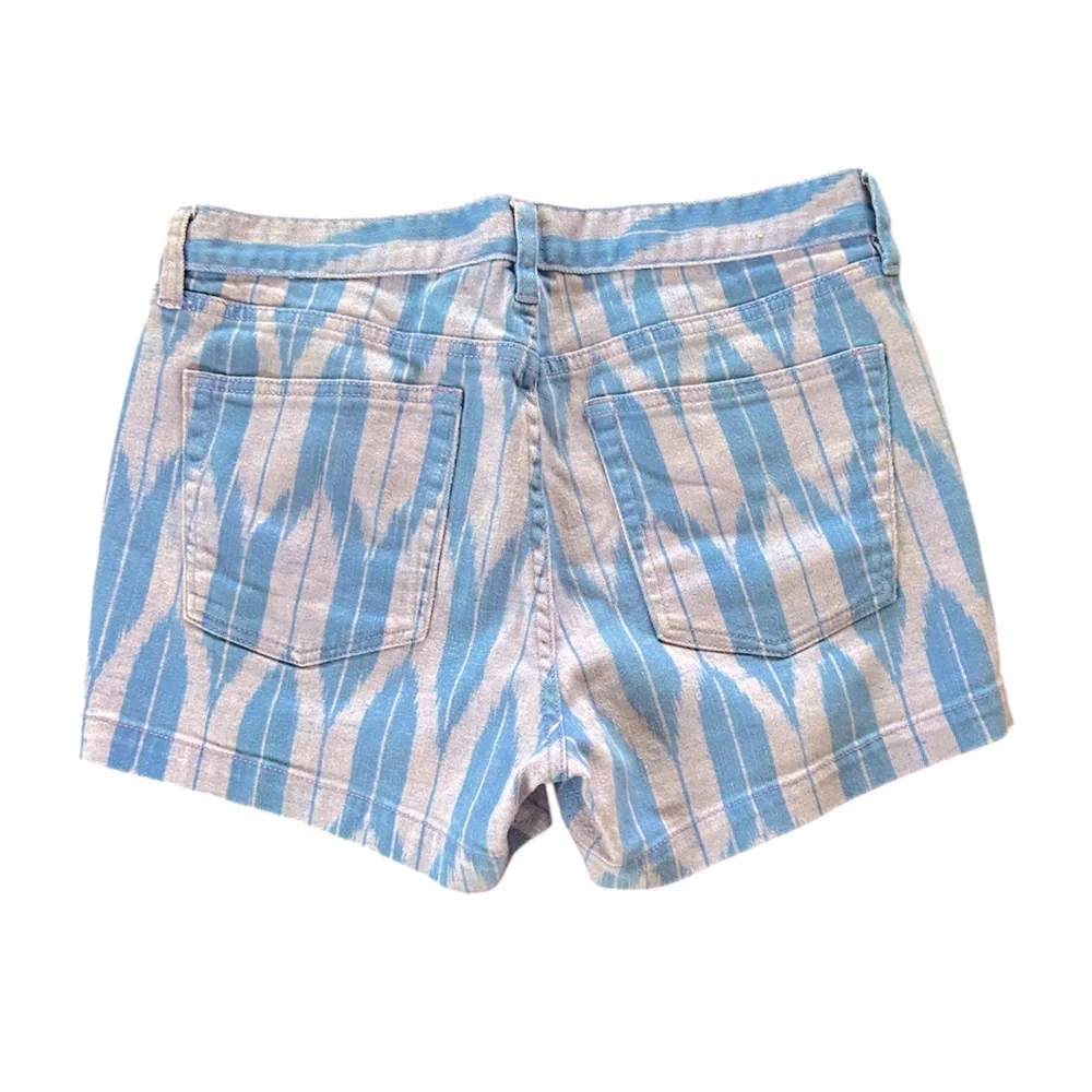 J. Crew | Women’s lavender/blue Southwest print 5 pocket jean shorts, size 8